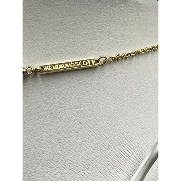 Kendra Scott Designer Elisa Gold Plate February Amethyst Short Pendant Necklace - Picture 9 of 10